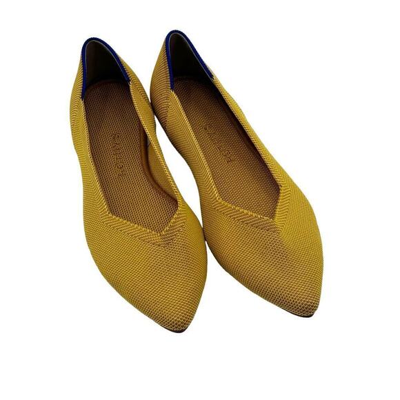Rothy's The Point Flats RETIRED Marigold Yellow Classic Women’s Size 8.5 NWOB - Picture 5 of 11